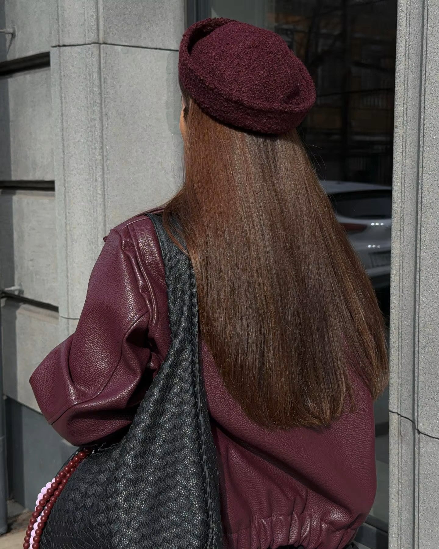 Vintage Burgundy Leather Jacket™