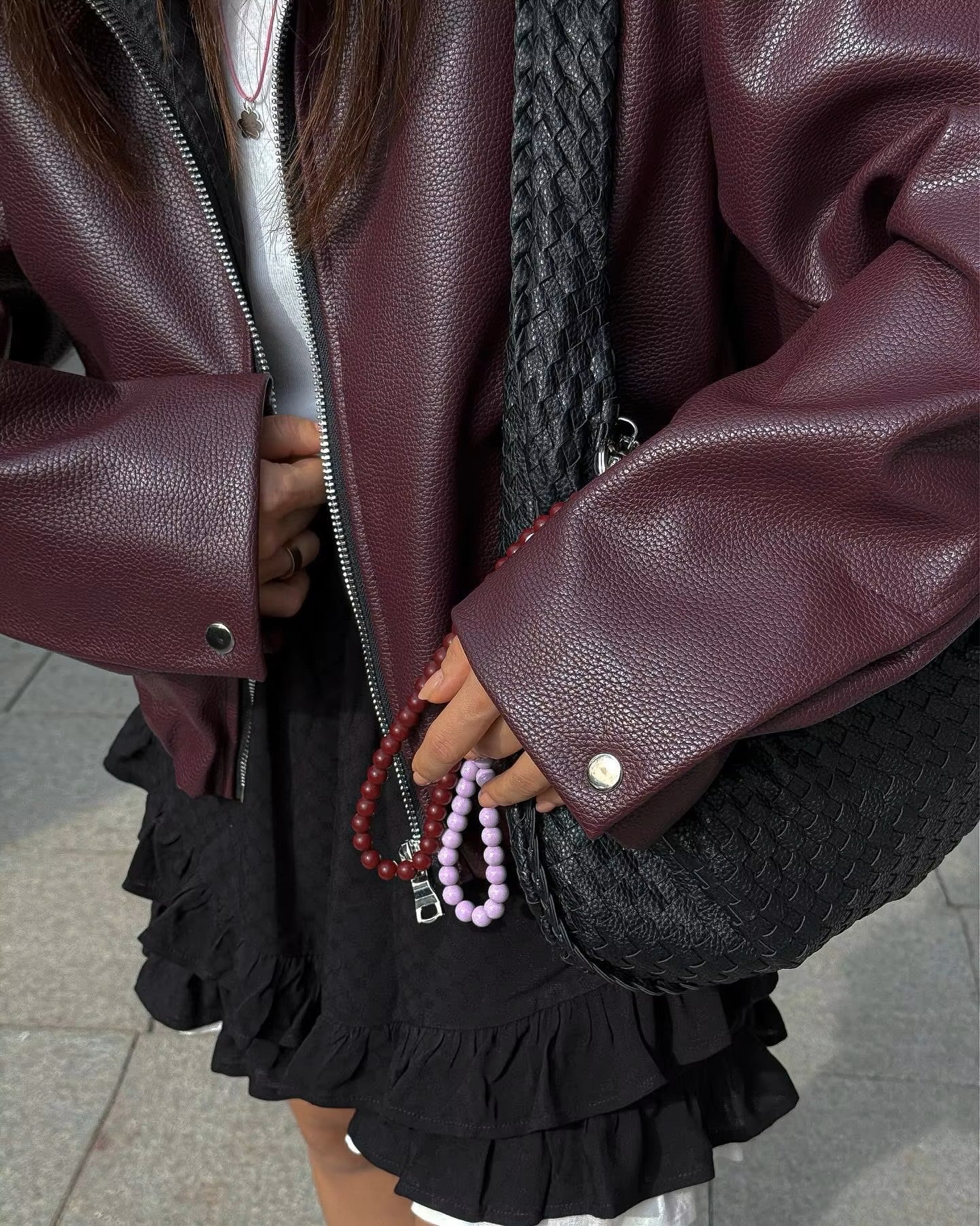 Vintage Burgundy Leather Jacket™