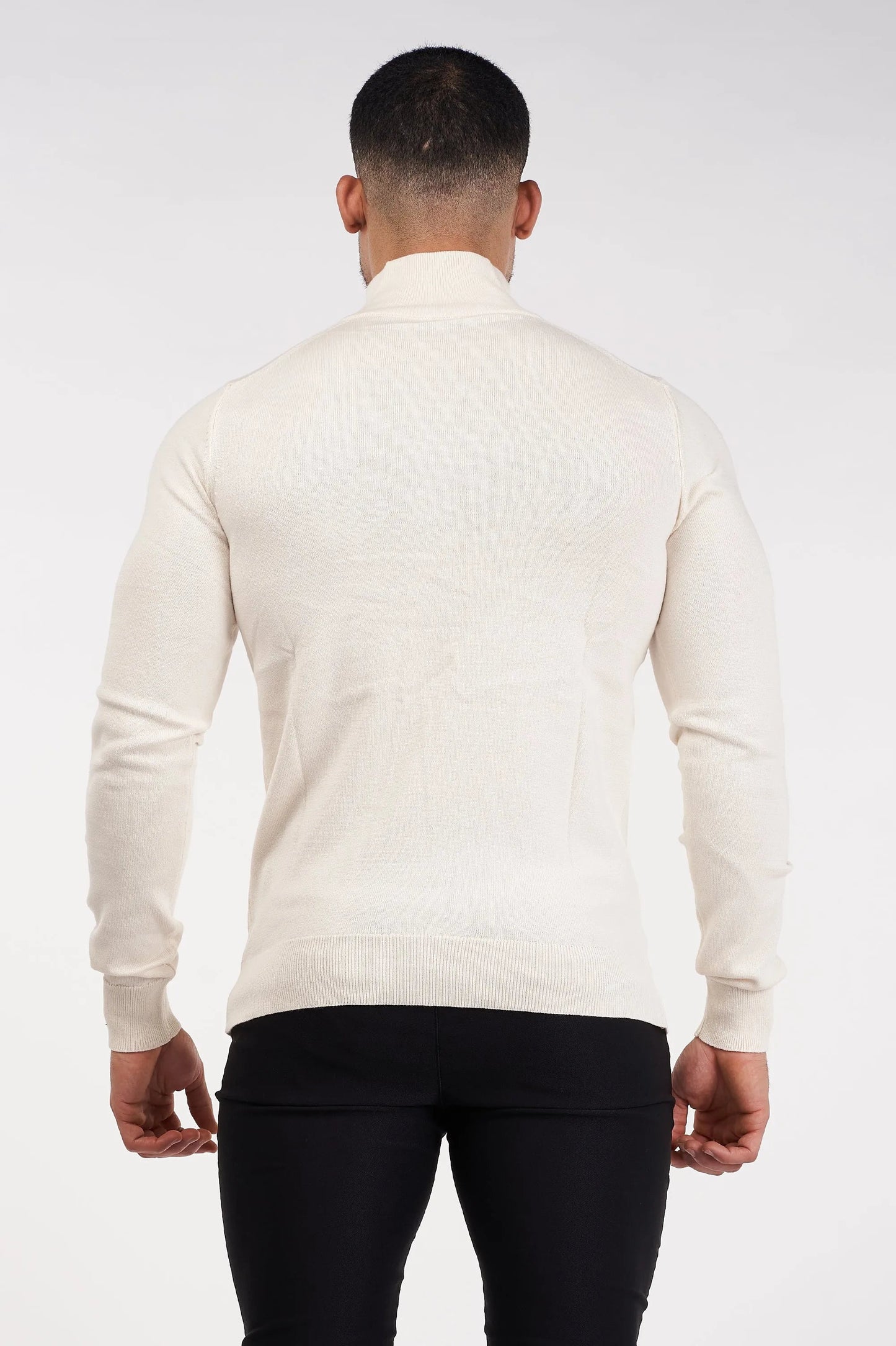 SJØRVA - HALFZIP SWEATER - BEIGE